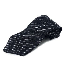 Robert Villini Mens Tie, Black All Silk